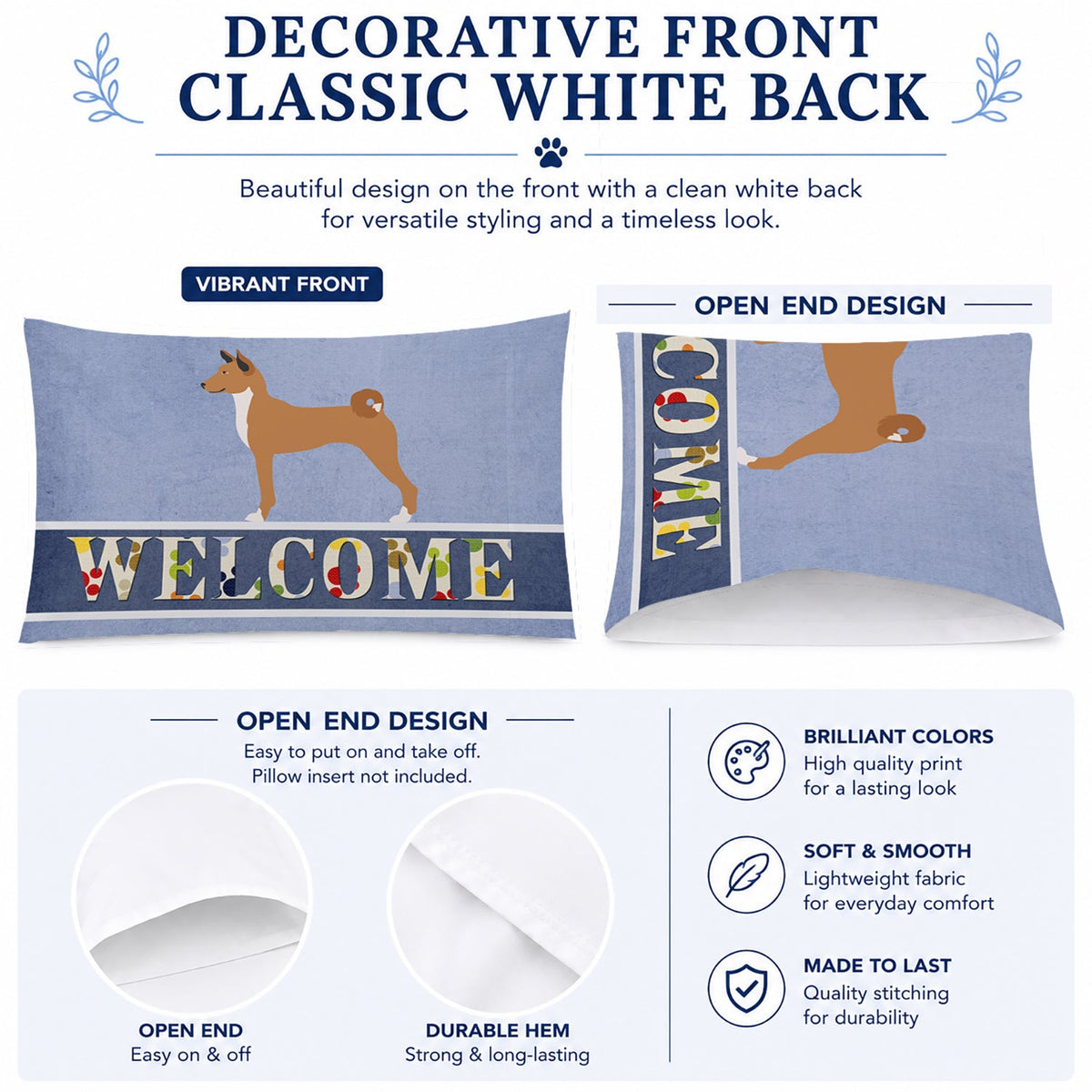 Telomian Welcome Standard Pillowcase Lightweight Super Soft Easy Care Decorative Artwork Pillowcase, Standard