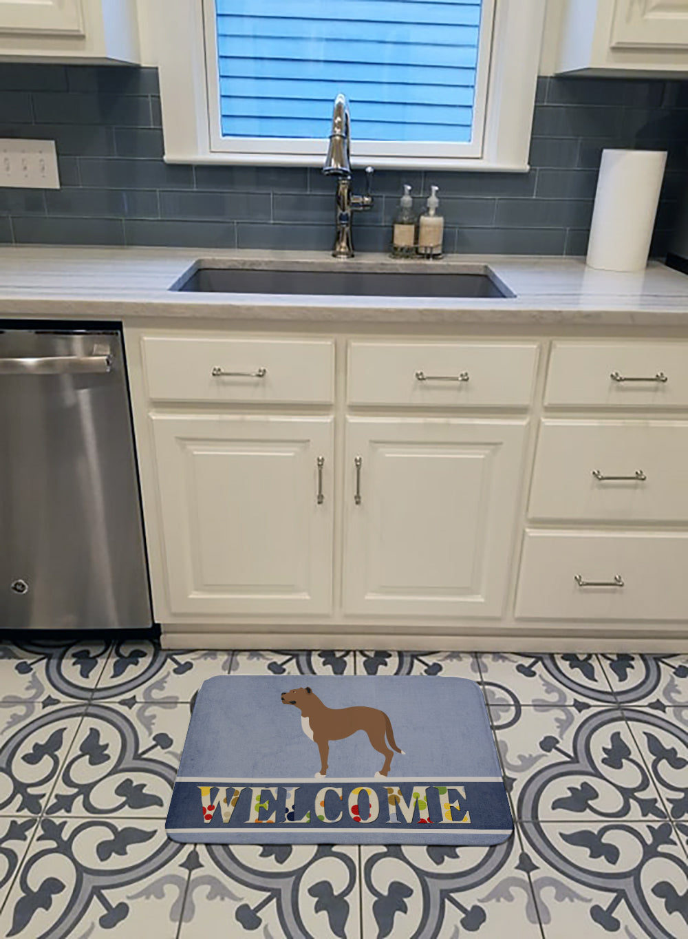 Perro de Presa Canario Memory Foam Kitchen Mat Machine Washable Anti-Fatigue Cushion Comfort Bath or Kitchen Rug
