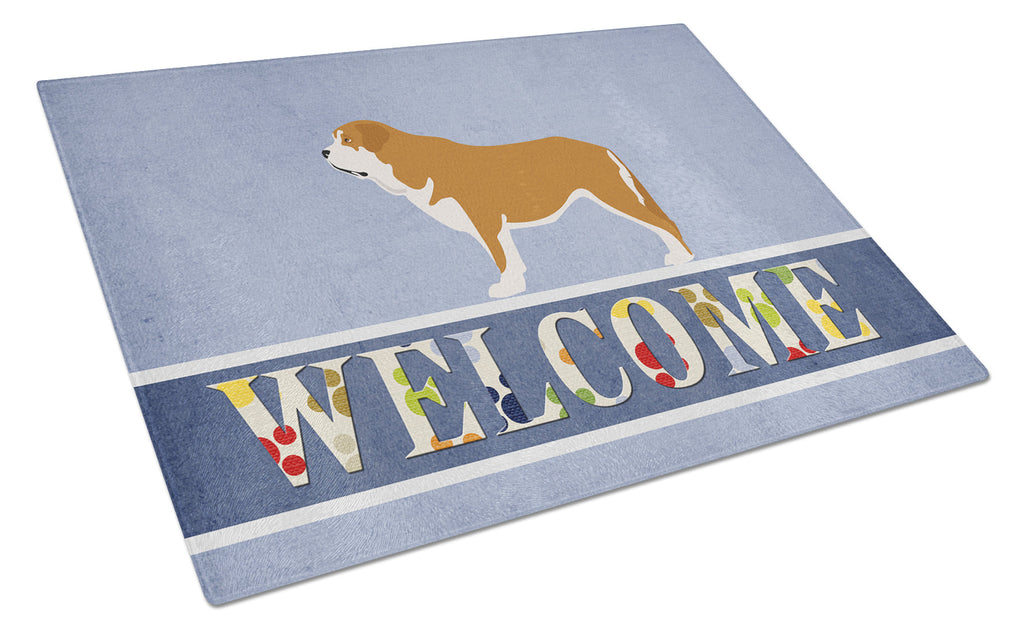 Mastin Epanol Spanish Mastiff Cutting Board Tempered Glass Kitchen Cutting Surface, Heat Resistant Chopping, Non-Slip Feet, Food Prep & Serving