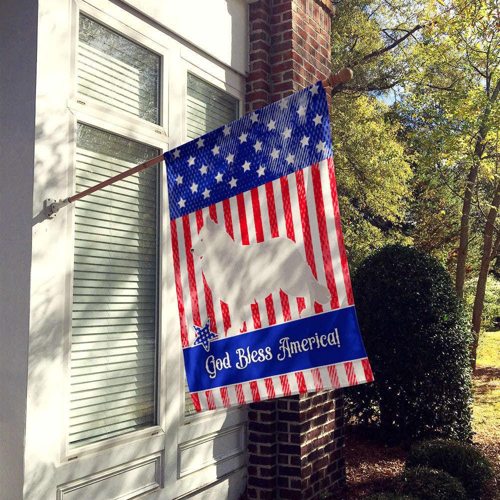 Berger Blanc Suisse American House Flag 28x40 Porch Sleeve Pole Decorative Outside Yard Banner Artwork Wall Hanging, Polyester