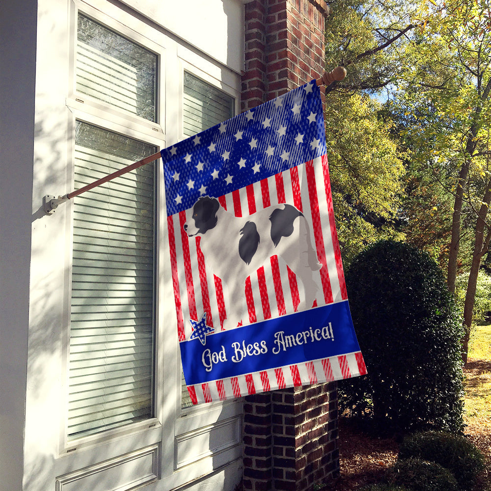 Landseer American House Flag 28x40 Porch Sleeve Pole Decorative Outside Yard Banner Artwork Wall Hanging, Polyester