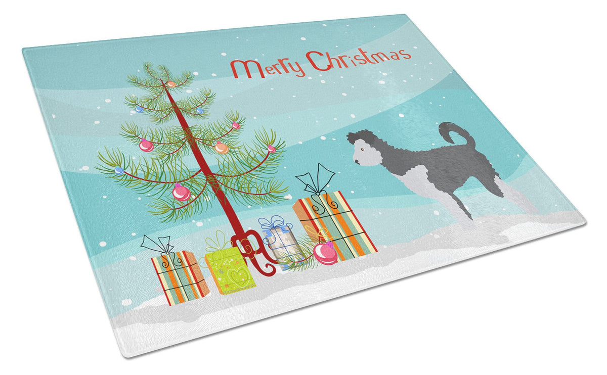 Pumi Christmas Cutting Board Tempered Glass Kitchen Cutting Surface, Heat Resistant Chopping, Non-Slip Feet, Food Prep & Serving