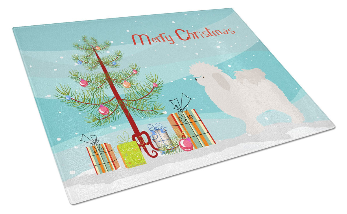 Bolognese Christmas Cutting Board Tempered Glass Kitchen Cutting Surface, Heat Resistant Chopping, Non-Slip Feet, Food Prep & Serving