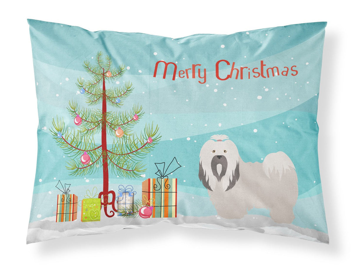 Lhasa Apso Christmas Standard Pillowcase Lightweight Super Soft Easy Care Decorative Artwork Pillowcase, Standard