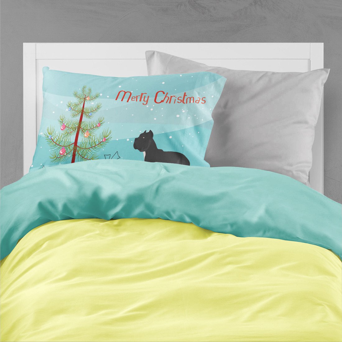 Cane Corso Christmas Standard Pillowcase Lightweight Super Soft Easy Care Decorative Artwork Pillowcase, Standard