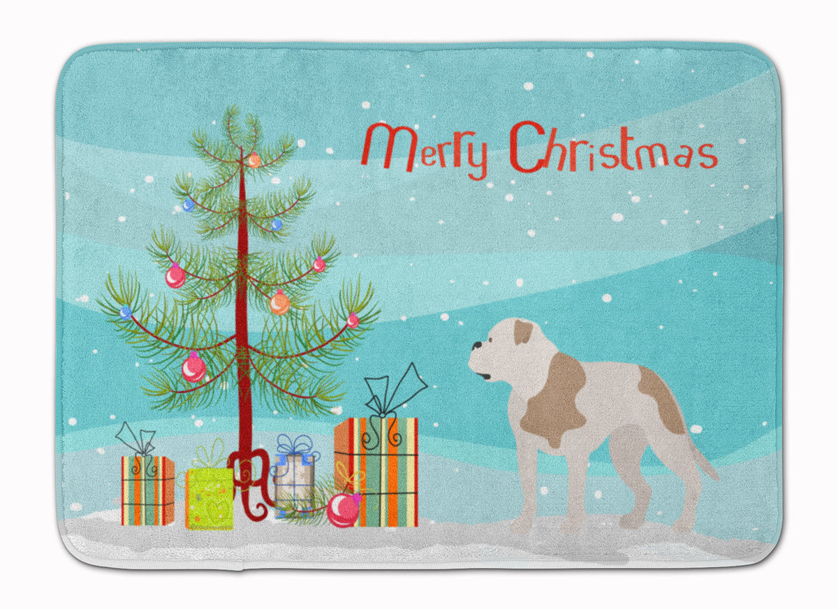 American Bulldog Christmas Memory Foam Kitchen Mat Machine Washable Anti-Fatigue Cushion Comfort Bath or Kitchen Rug
