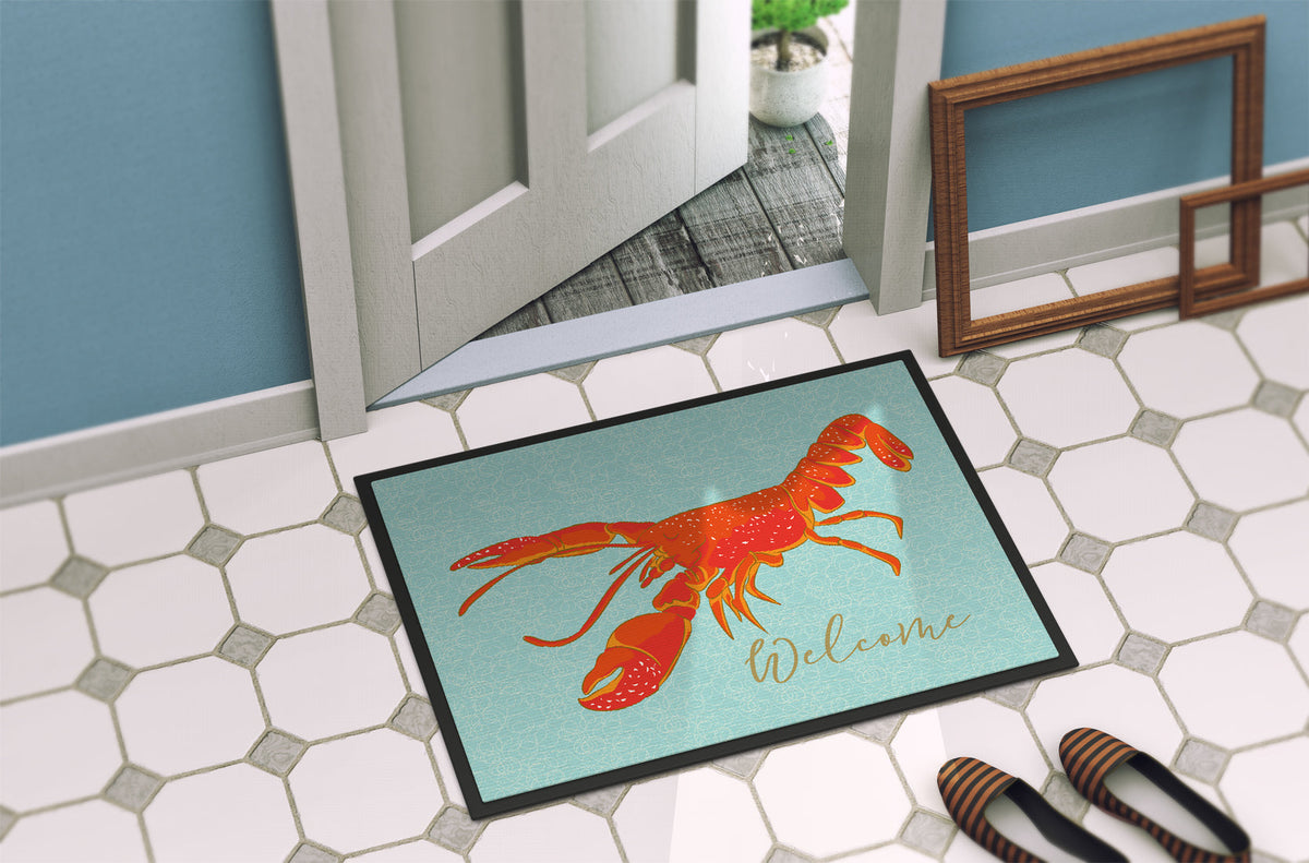 Lobster Welcome Doormat Indoor Outdoor 18H X 27W Front Door Mat Rugs for Entryway, Non Slip Washable