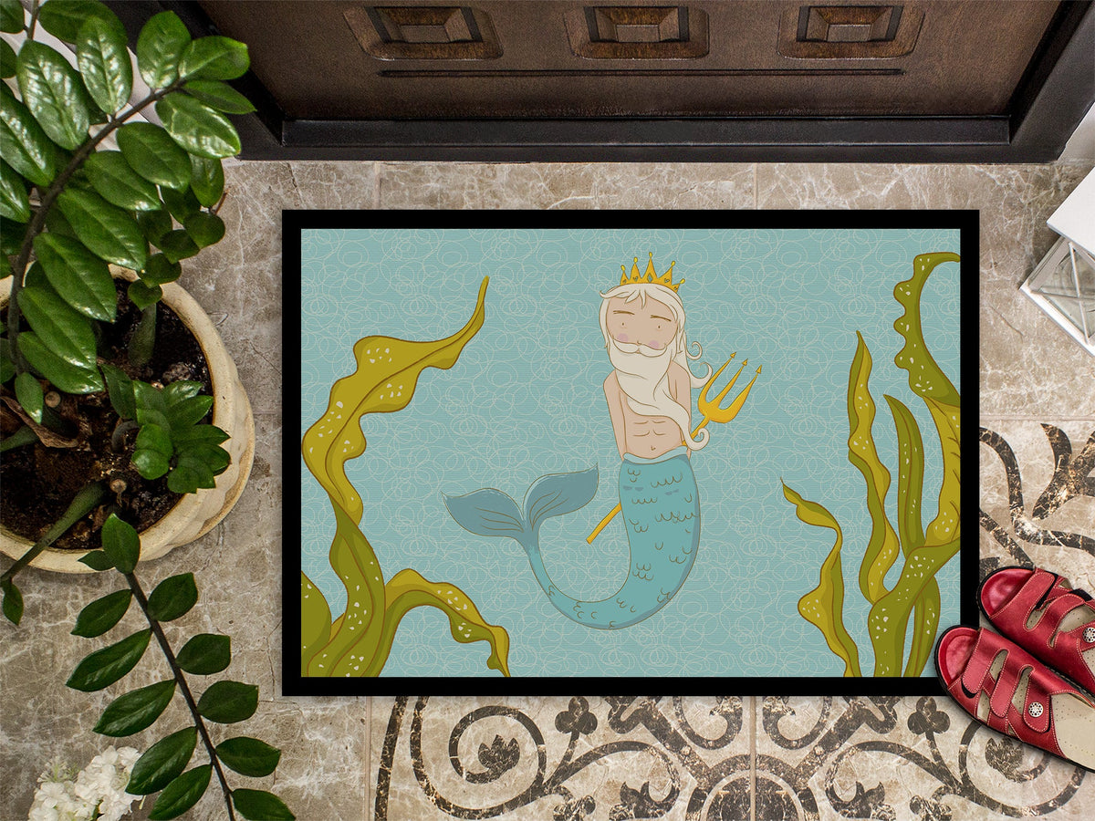 Neptune Merman Doormat Indoor Outdoor 24H X 36W Front Door Mat Rugs for Entryway, Non Slip Washable Low Pile,