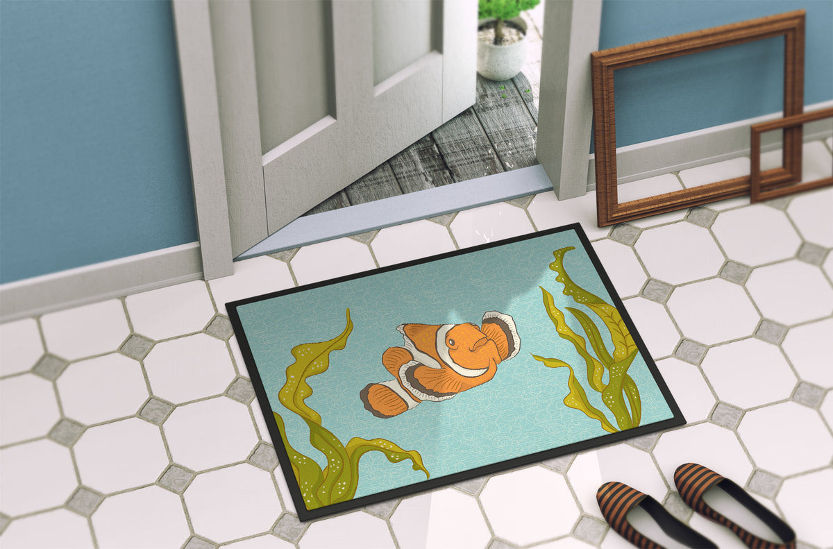 Clown Fish Doormat Indoor Outdoor 18H X 27W Front Door Mat Rugs for Entryway, Non Slip Washable