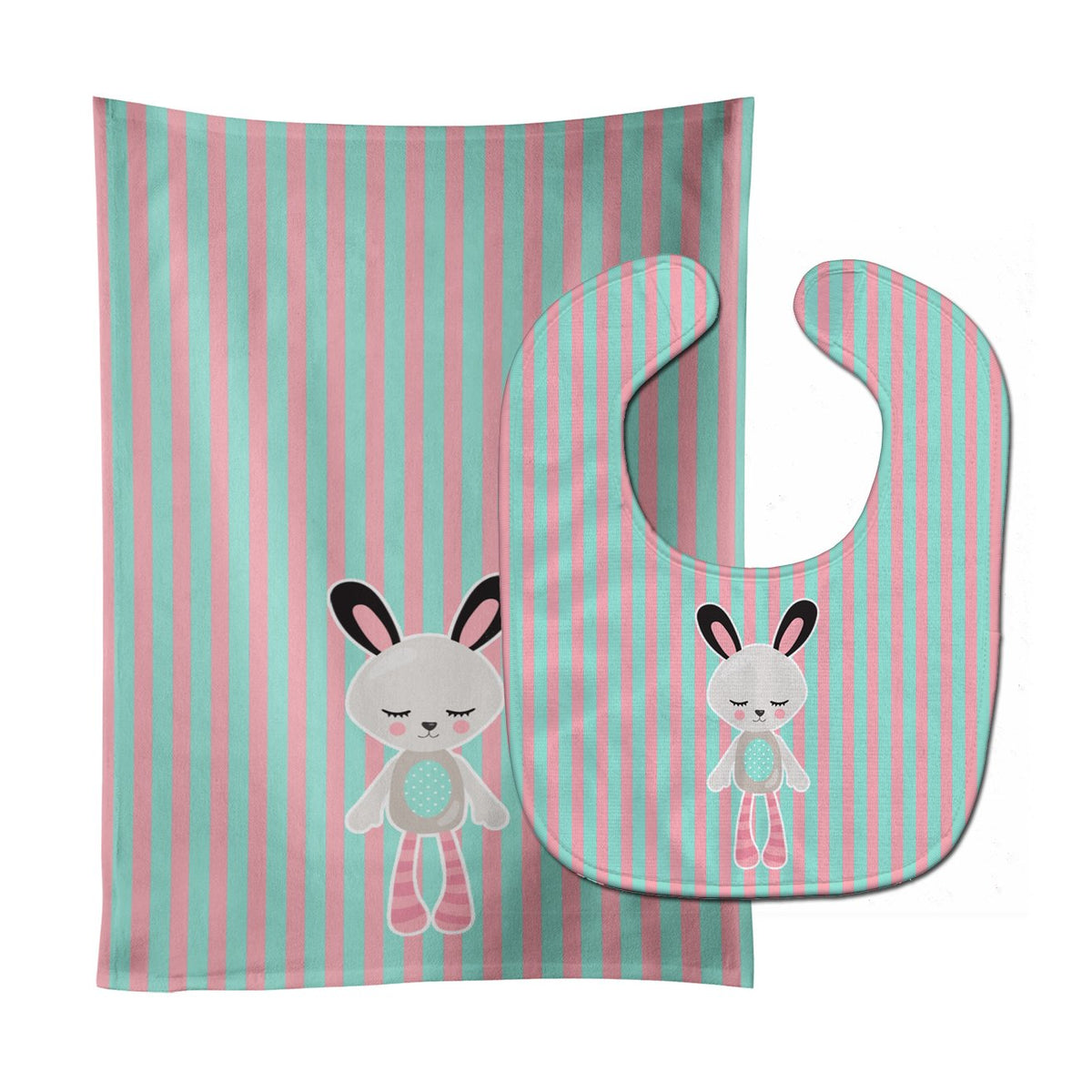 Bunny Rabbit Baby Bib & Burp Cloth Easy-Clean Baby Bib Baby Feeding Accessory Baby Mealtime Essential