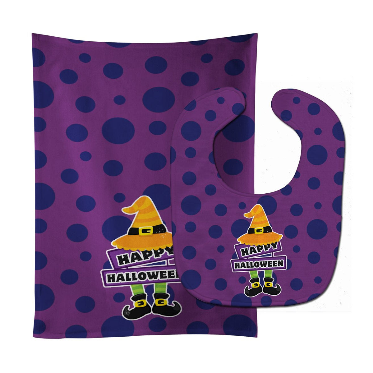 Happy Halloween Baby Bib & Burp Cloth Easy-Clean Baby Bib Baby Feeding Accessory Baby Mealtime Essential