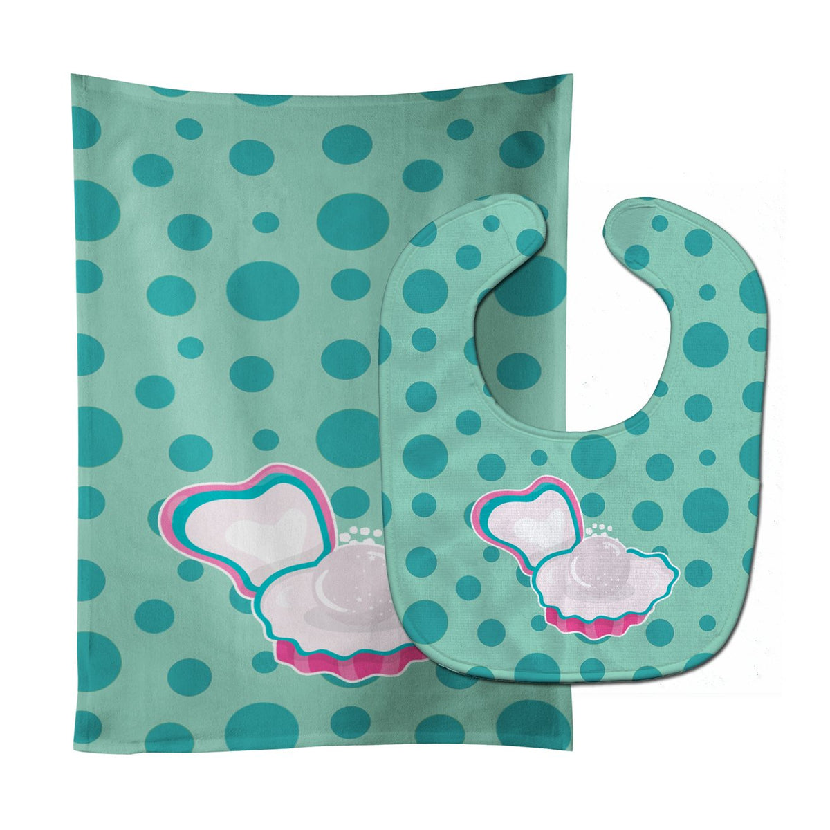 Beach Pearl Baby Bib & Burp Cloth Easy-Clean Baby Bib Baby Feeding Accessory Baby Mealtime Essential