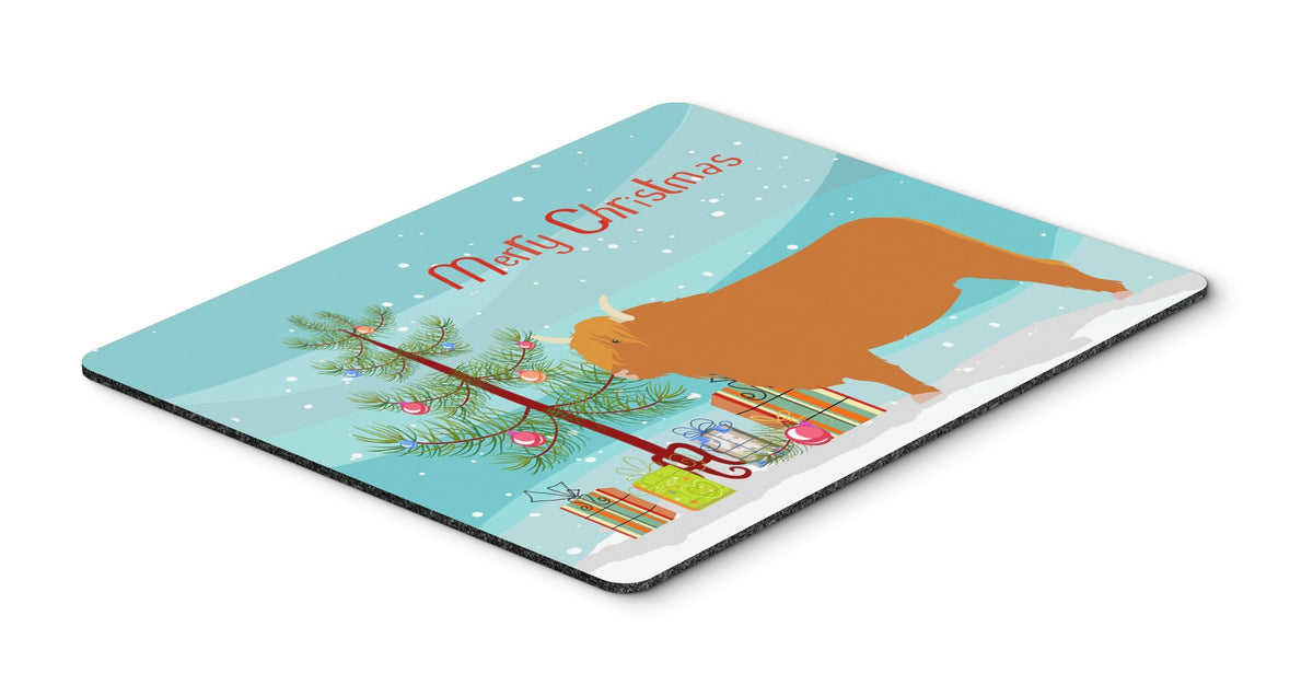 Highland Cow Christmas Mouse Pad, Heat Resistant Trivet Hot Pad , Non Slip Rubber Desk Mat, Kitchen Counter Protector, Home Office Decor Gift