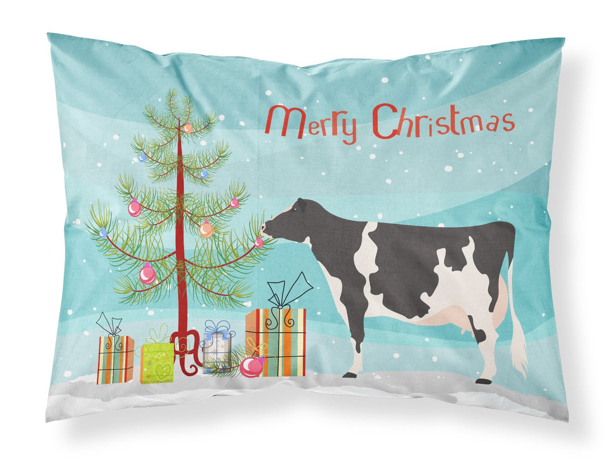 Holstein Cow Christmas Standard Pillowcase Lightweight Super Soft Easy Care Decorative Artwork Pillowcase, Standard