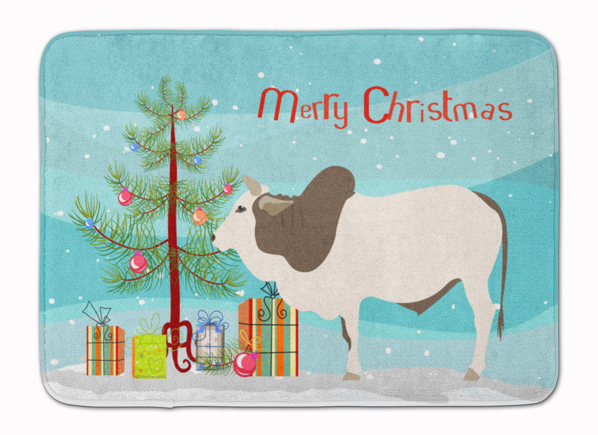 Malvi Cow Christmas Memory Foam Kitchen Mat Machine Washable Anti-Fatigue Cushion Comfort Bath or Kitchen Rug