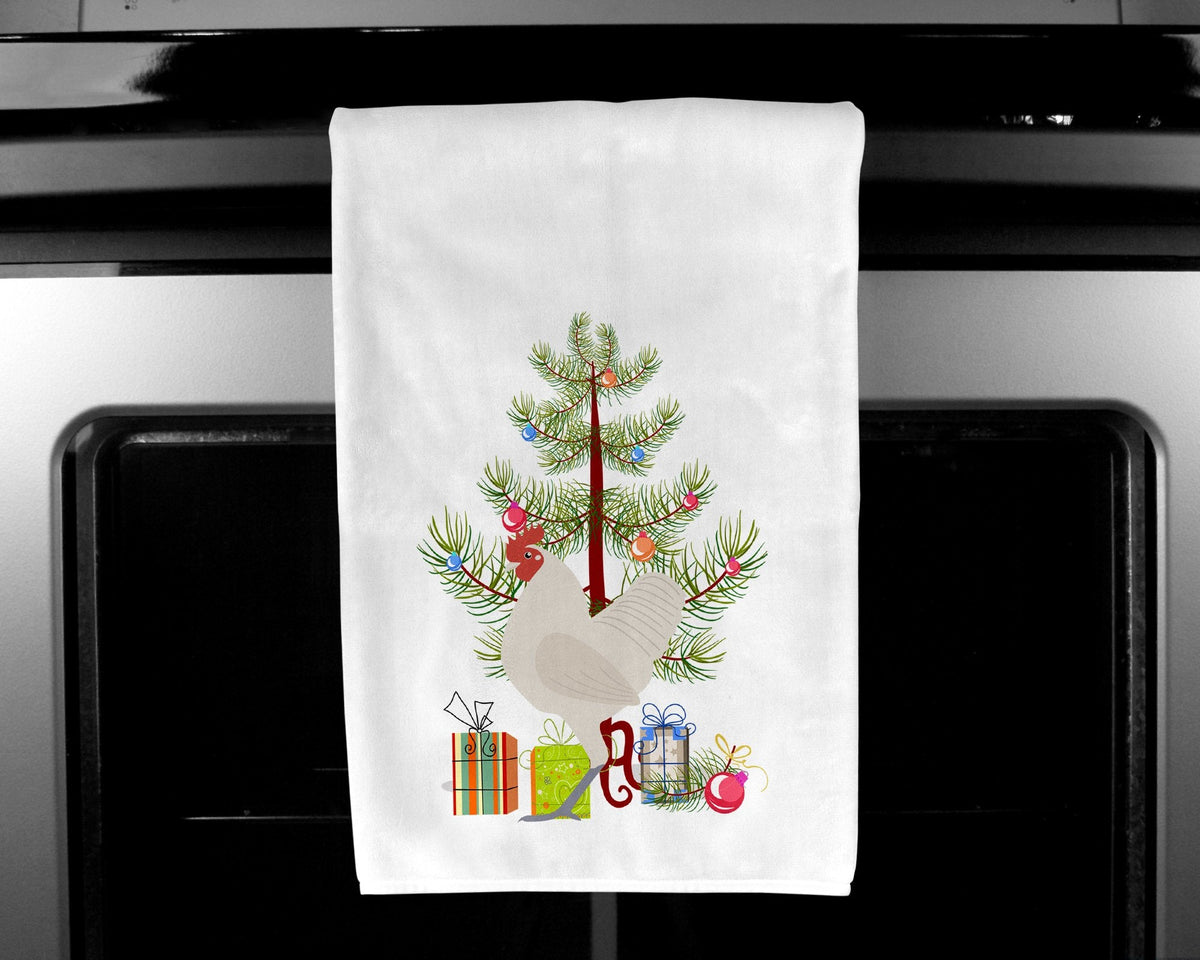 German Langshan Chicken Christmas Kitchen Towel Set of 2 White Dish Towels Decorative Bathroom Hand towel for Hand, Face, Hair, Yoga, Tea, Dishcloth, 19 X 28", White