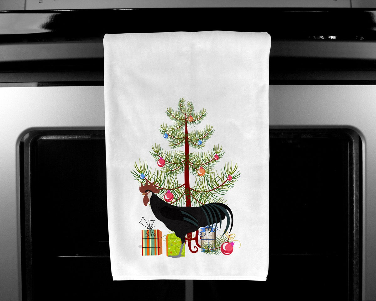 Minorca Ctalalan Chicken Christmas Kitchen Towel Set of 2 White Dish Towels Decorative Bathroom Hand towel for Hand, Face, Hair, Yoga, Tea, Dishcloth, 19 X 28", White