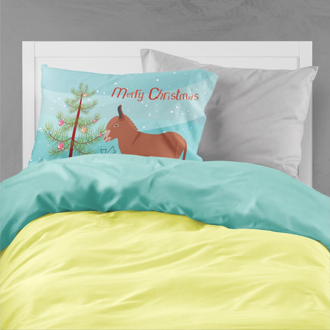 Irish Donkey Christmas Standard Pillowcase Lightweight Super Soft Easy Care Decorative Artwork Pillowcase, Standard