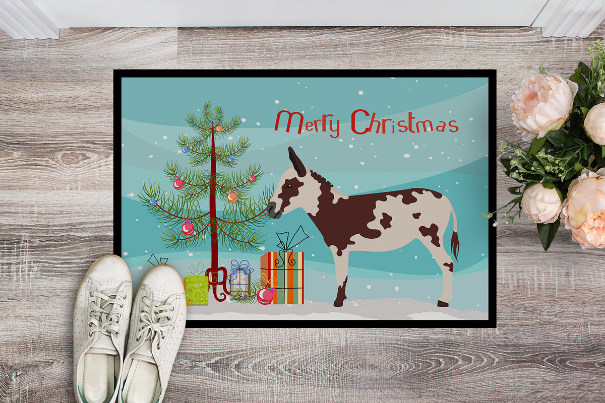American Spotted Donkey Christmas Doormat Indoor Outdoor 18H X 27W Front Door Mat Rugs for Entryway, Non Slip Washable