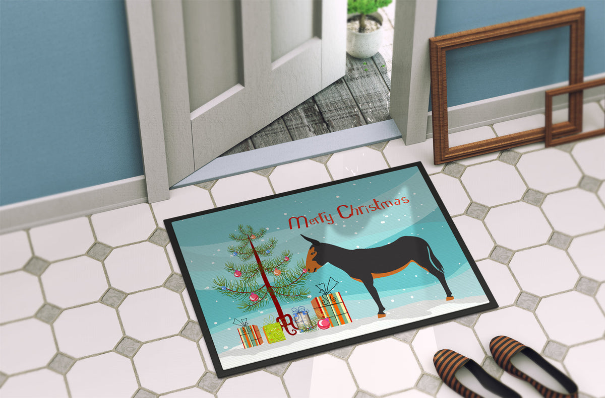 Catalan Donkey Christmas Doormat Indoor Outdoor 18H X 27W Front Door Mat Rugs for Entryway, Non Slip Washable