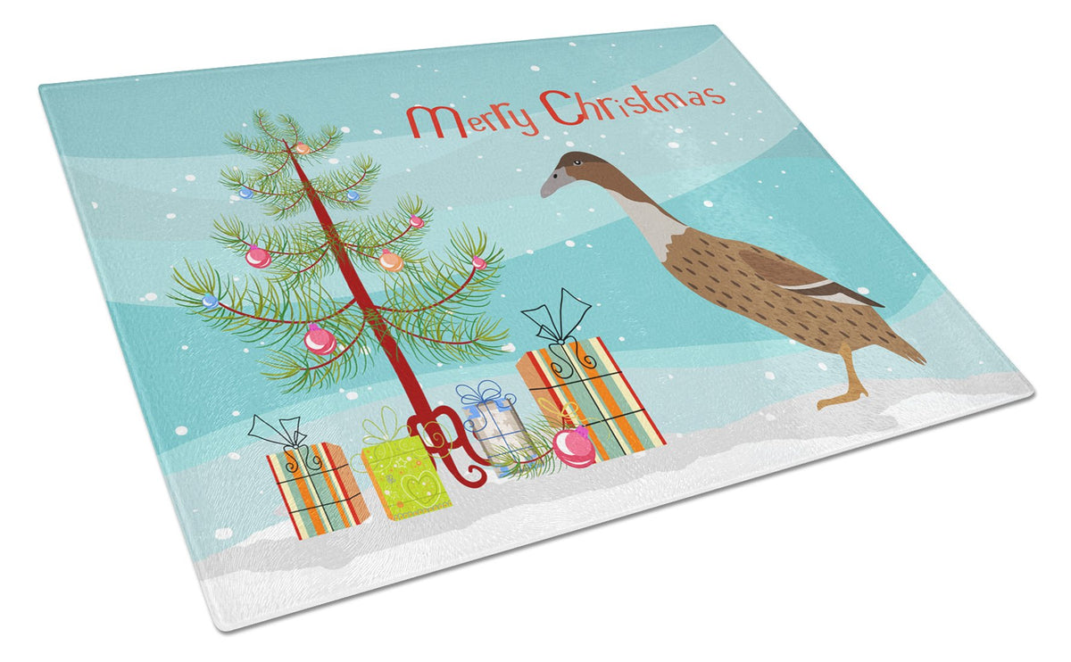 Dutch Hook Bill Duck Christmas Cutting Board Tempered Glass Kitchen Cutting Surface, Heat Resistant Chopping, Non-Slip Feet, Food Prep & Serving