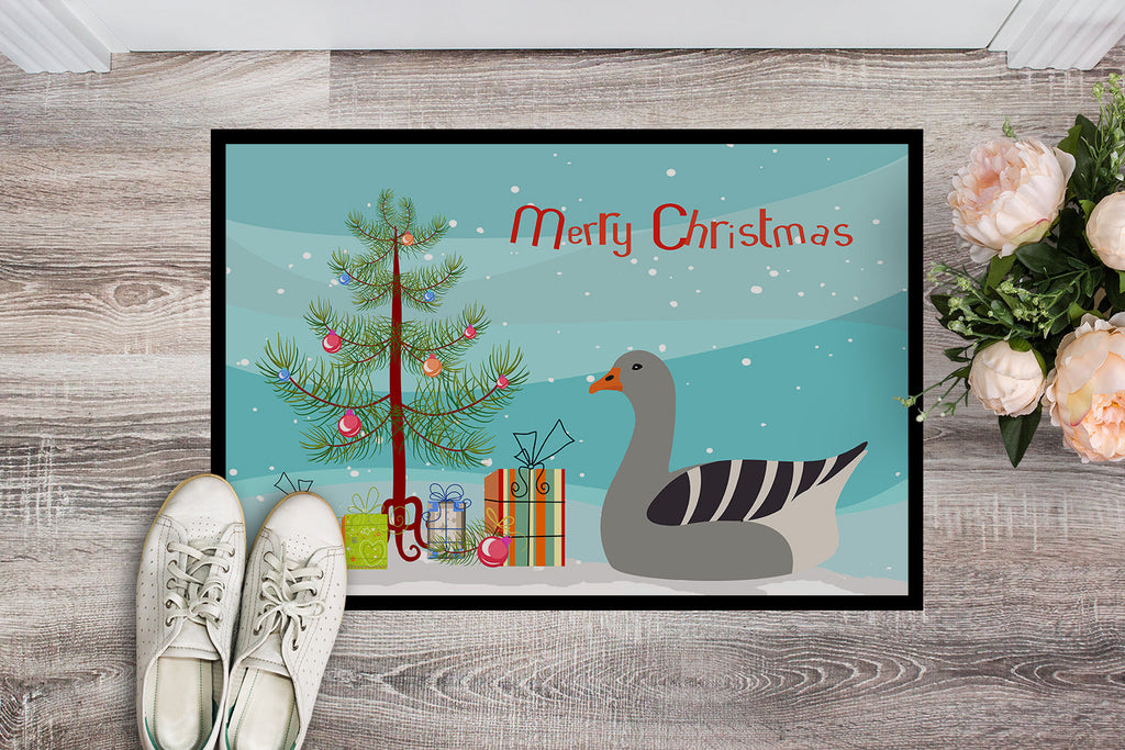 Pilgrim Goose Christmas Doormat Indoor Outdoor 18H X 27W Front Door Mat Rugs for Entryway, Non Slip Washable