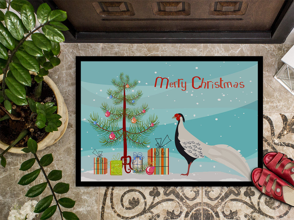 Silver Pheasant Christmas Doormat Indoor Outdoor 24H X 36W Front Door Mat Rugs for Entryway, Non Slip Washable Low Pile,