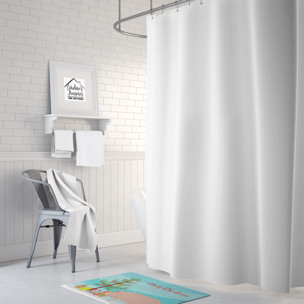 Welsh Pig Christmas Memory Foam Kitchen Mat Machine Washable Anti-Fatigue Cushion Comfort Bath or Kitchen Rug