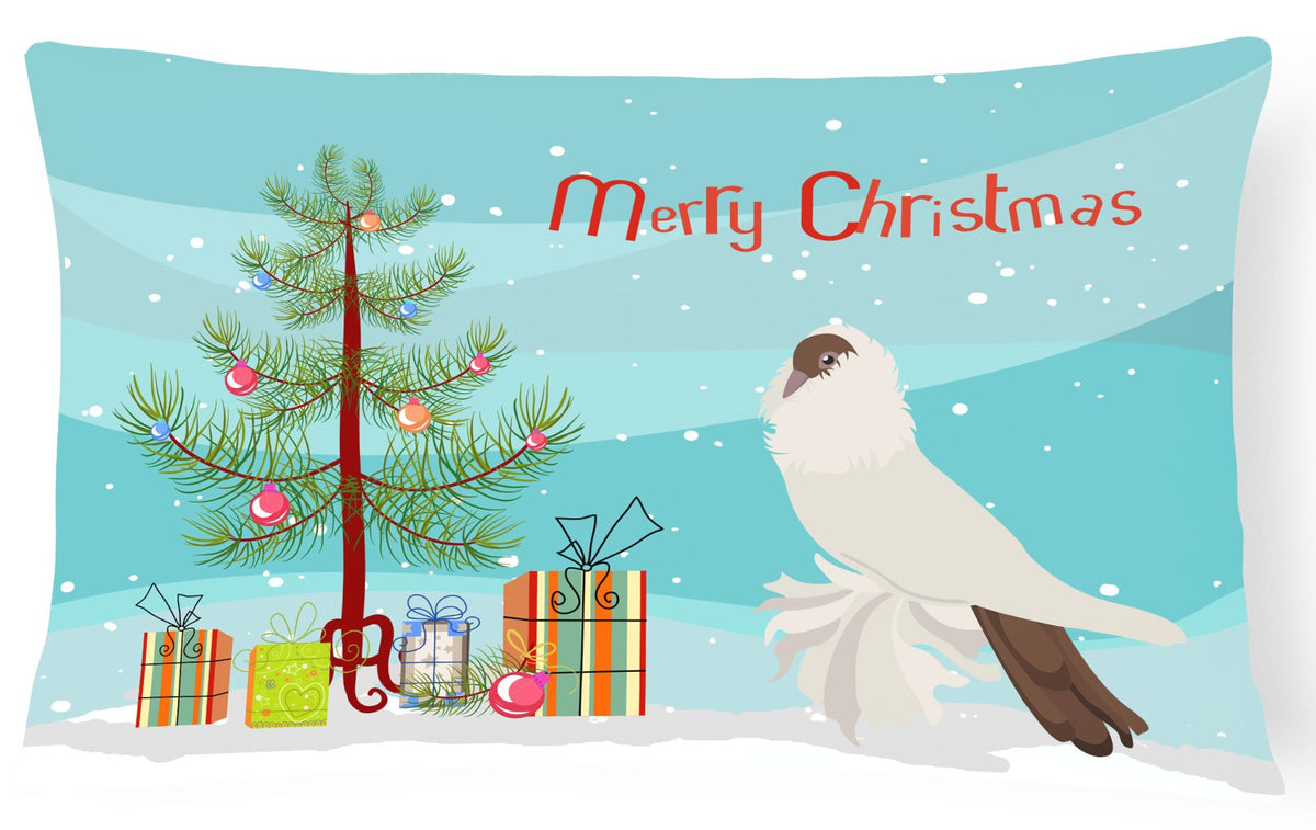 German Helmet Pigeon Christmas Decorative Throw Pillow 12x16 Indoor Outdoor Accent Cushion, Fabric Cover with Insert for Sofa, Bed, Porch & Living Room