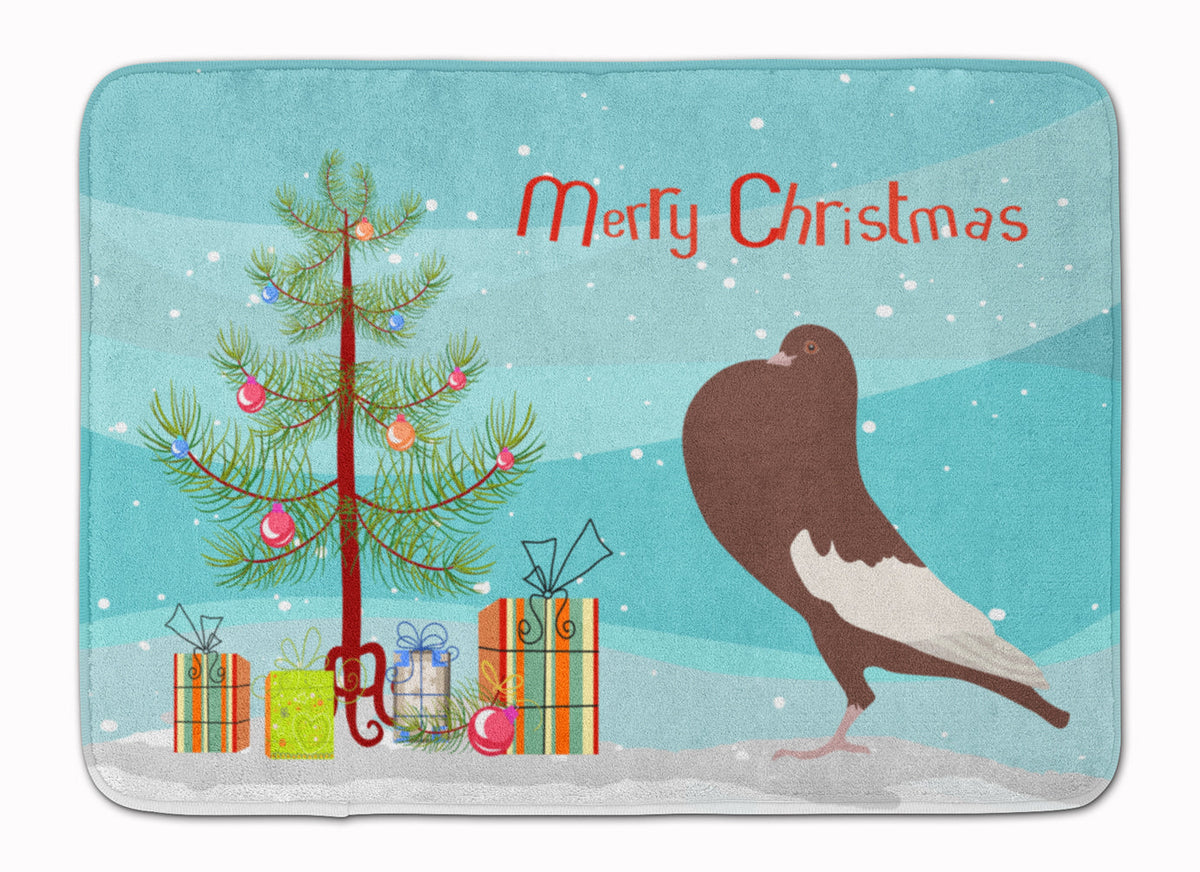 English Pouter Pigeon Christmas Memory Foam Kitchen Mat Machine Washable Anti-Fatigue Cushion Comfort Bath or Kitchen Rug