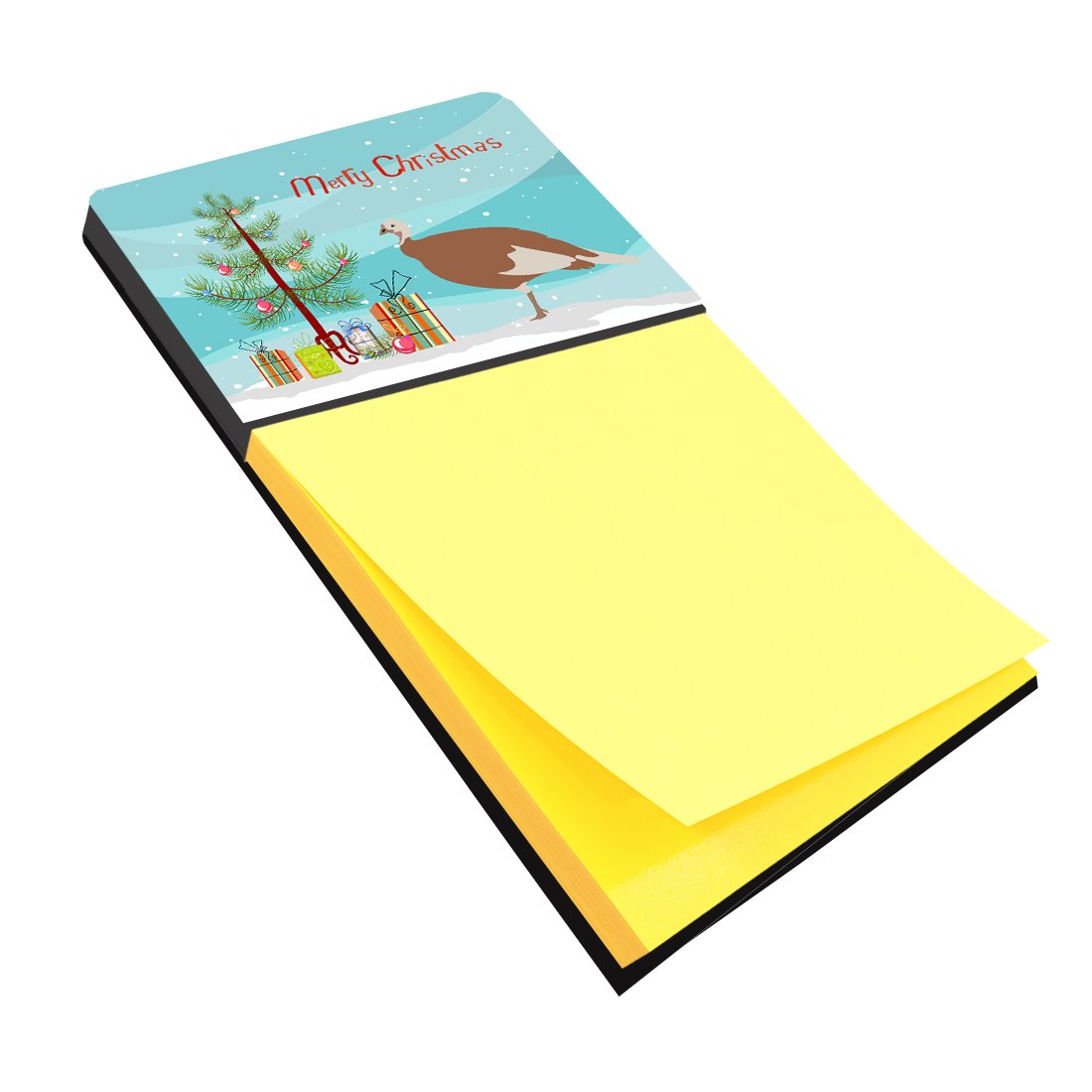 Jersey Buff Turkey Hen Christmas Watercolor Sticky Note Holder Refillable Dispenser Desk Accessory 3x3 Pad Gift