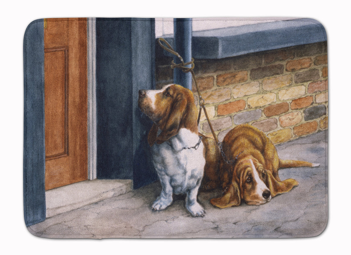 Bassets Basset Hound Memory Foam Kitchen Mat Machine Washable Anti-Fatigue Cushion Comfort Bath or Kitchen Rug