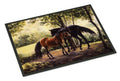 Horses by Daphne Baxter Doormat Indoor Outdoor 18H X 27W Front Door Mat Rugs for Entryway, Non Slip Washable