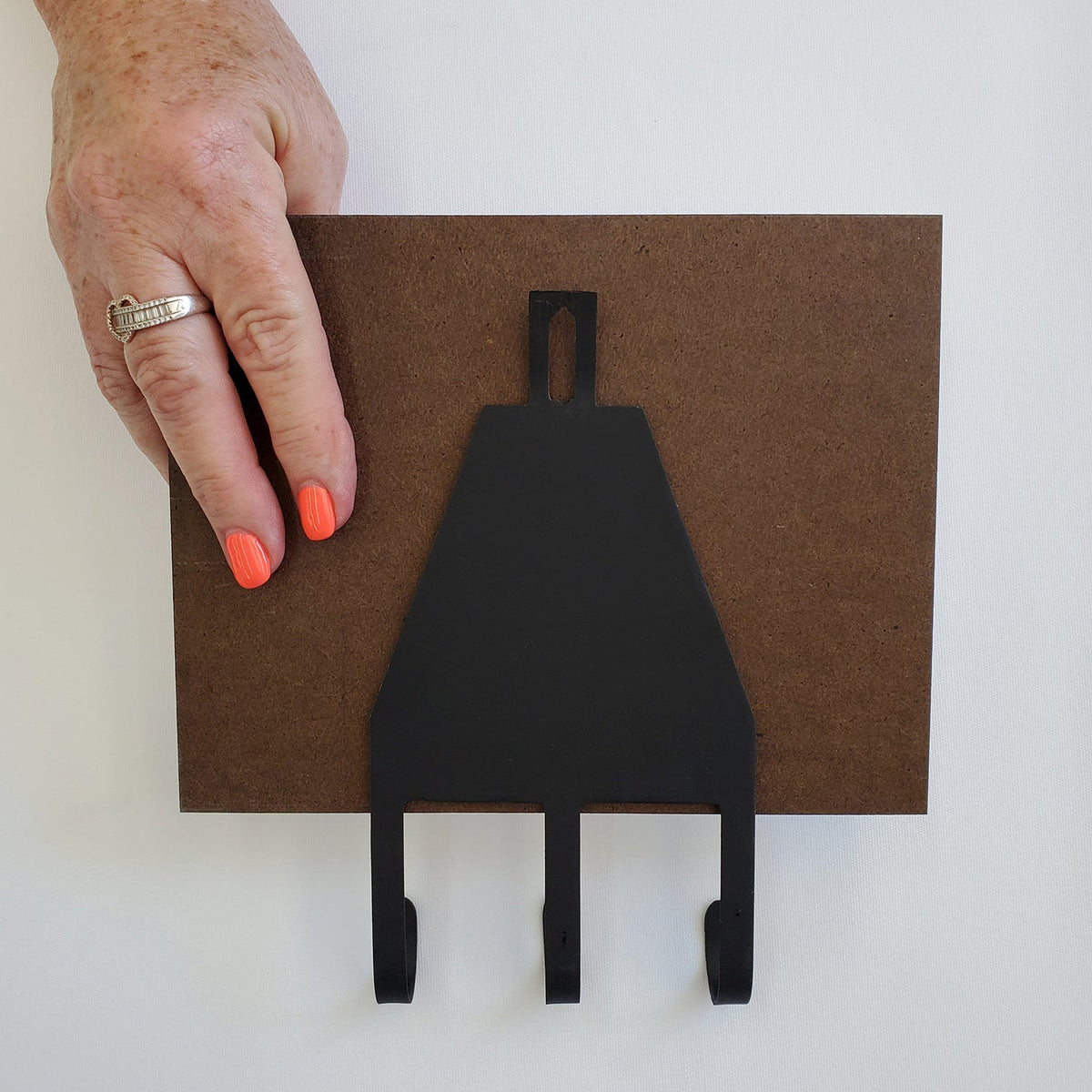 Rooster and Chickens by Daphne Baxter Leash or Key Holder Wall Hooks, Coat Rack Wall Mount, for Hanging Keys, Towels, Aprons, Leashes