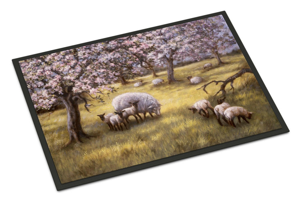 Sheep by Daphne Baxter Doormat Indoor Outdoor 24H X 36W Front Door Mat Rugs for Entryway, Non Slip Washable Low Pile,