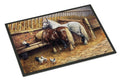 Horses Eating with the Chickens Doormat Indoor Outdoor 24H X 36W Front Door Mat Rugs for Entryway, Non Slip Washable Low Pile,