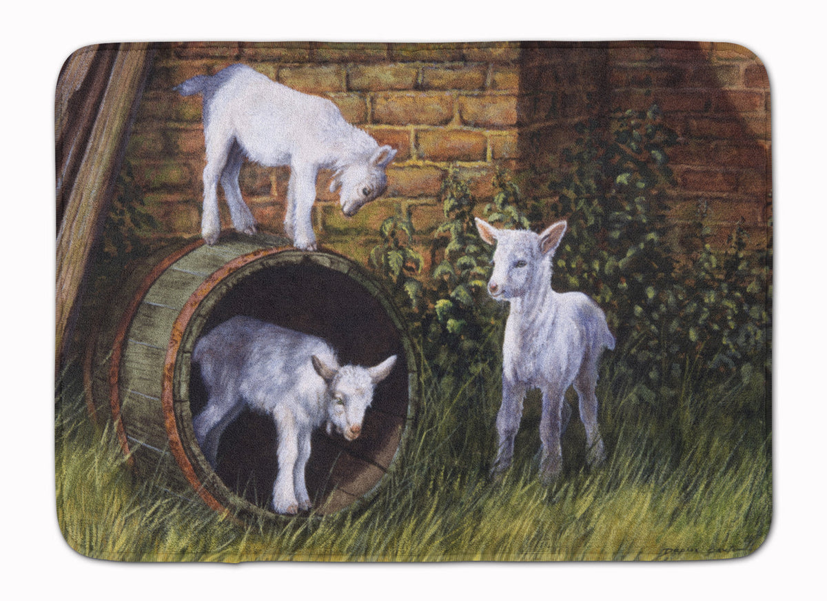 Goats by Daphne Baxter Memory Foam Kitchen Mat Machine Washable Anti-Fatigue Cushion Comfort Bath or Kitchen Rug