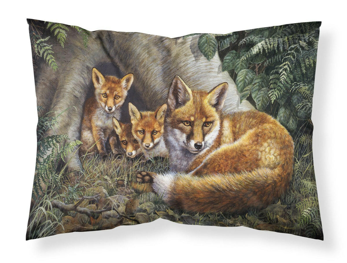 A Family of Foxes at Home Standard Pillowcase Lightweight Super Soft Easy Care Decorative Artwork Pillowcase, Standard