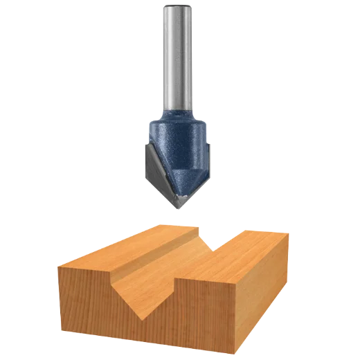 BOSCH 85219MC 90å¡ x 9/16 In. Carbide Tipped V-Groove Bit (Router Bit)