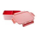 Large Square Lunchbox with 3 Inserts - Pink Print