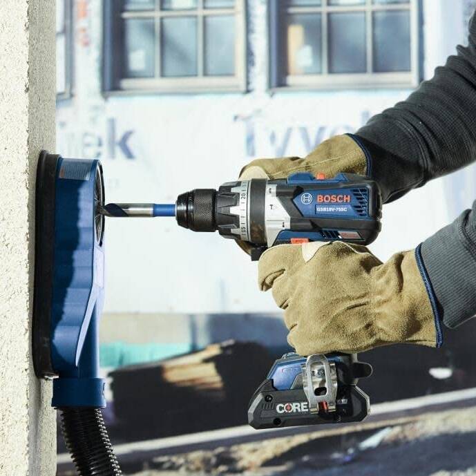 BOSCH GSB18V-755CB25 18V Brute Tough Hammer Drill w/ 2 4.0Ah Core Compact Batteries - GSB18V-755CB25