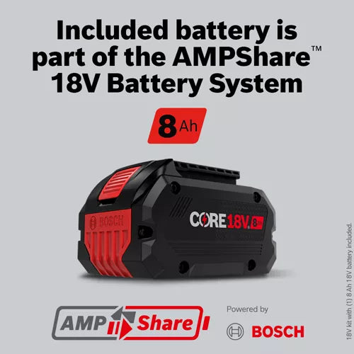 BOSCH GXS18V-12N14 18V Starter Kit with CORE18V Battery and Charger