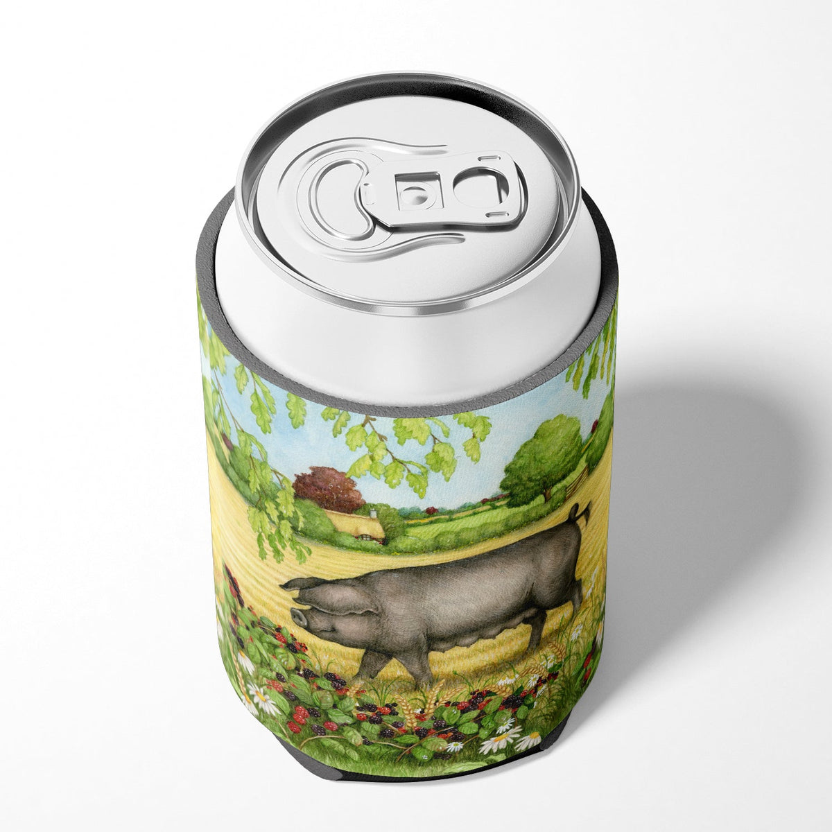 Pigs Bramble in Berries Can or Bottle Hugger Cooler Sleeve for Standard 12 oz Cans, Insulated Foam Beer & Soda Can Hugger Reusable