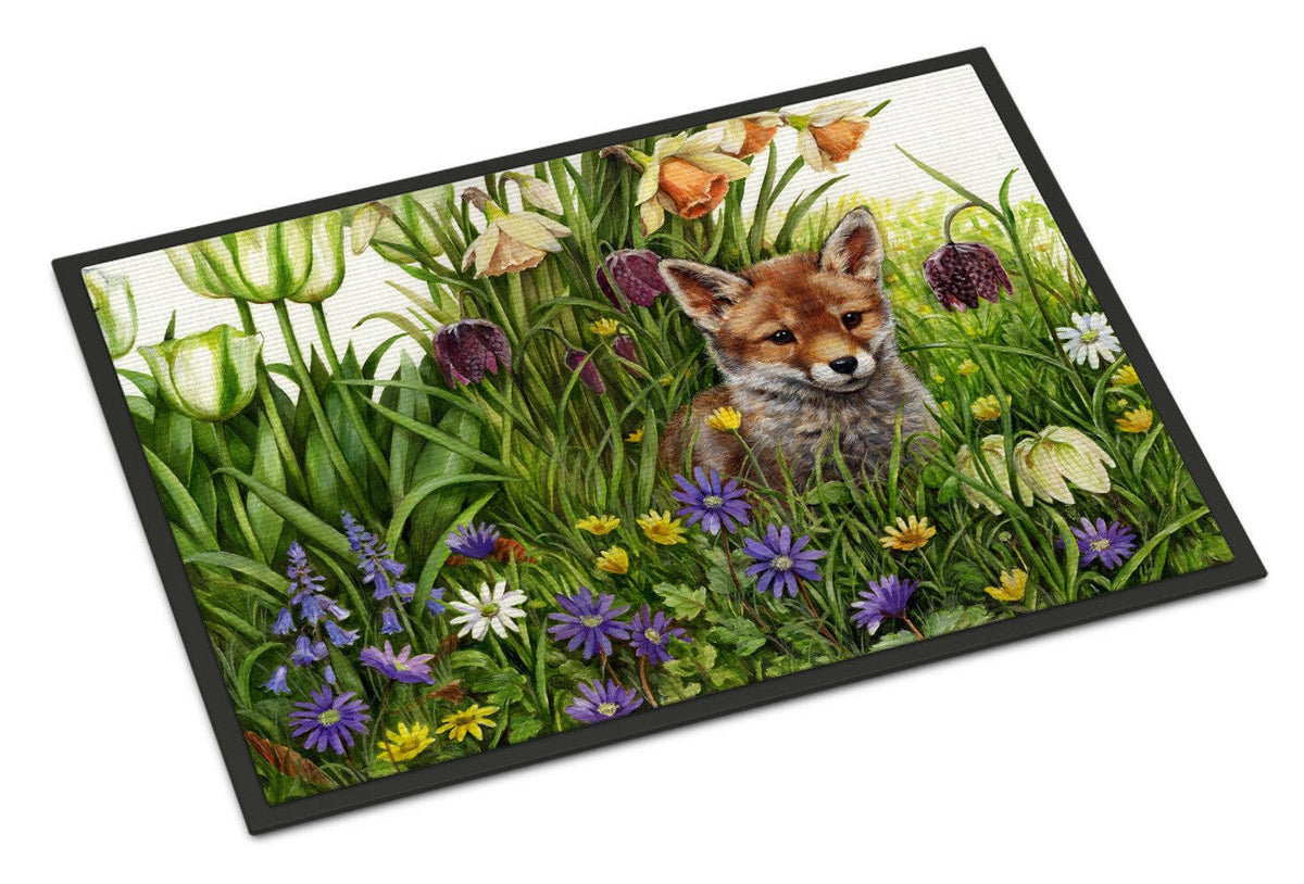 April Fox by Debbie Cook Doormat Indoor Outdoor 24H X 36W Front Door Mat Rugs for Entryway, Non Slip Washable Low Pile,