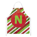 Christmas Oranment Holiday Initial Letter N Apron Cooking Kitchen Server Baking Crafts Gardening for Adult Women Men, Unisex, Large, Multicolor
