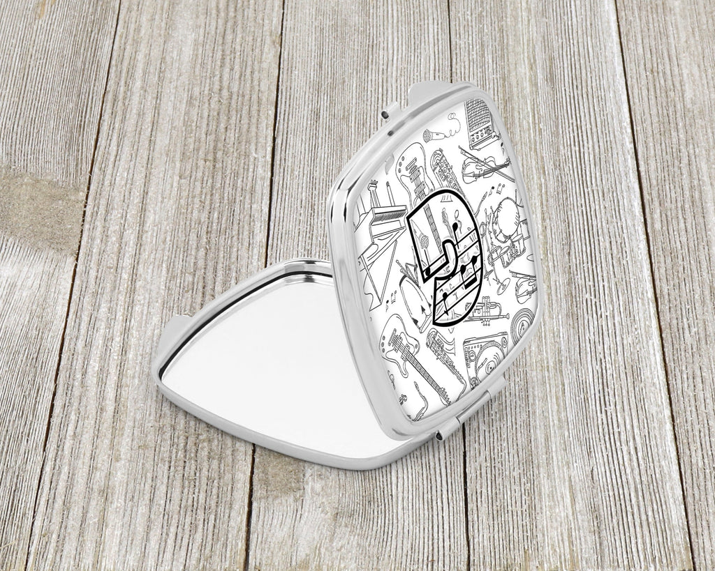 Letter G Musical Note Letters Compact Mirror Decorative Travel Makeup Mirror for Women Girls Gifts Pocket Makeup Mirror Folding Handheld