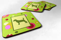 Basset Hound Foam Coasters Set of 4 Cup Coasters for Indoor Outdoor, Tabletop Protection, Anti Slip, Mouse pad Material