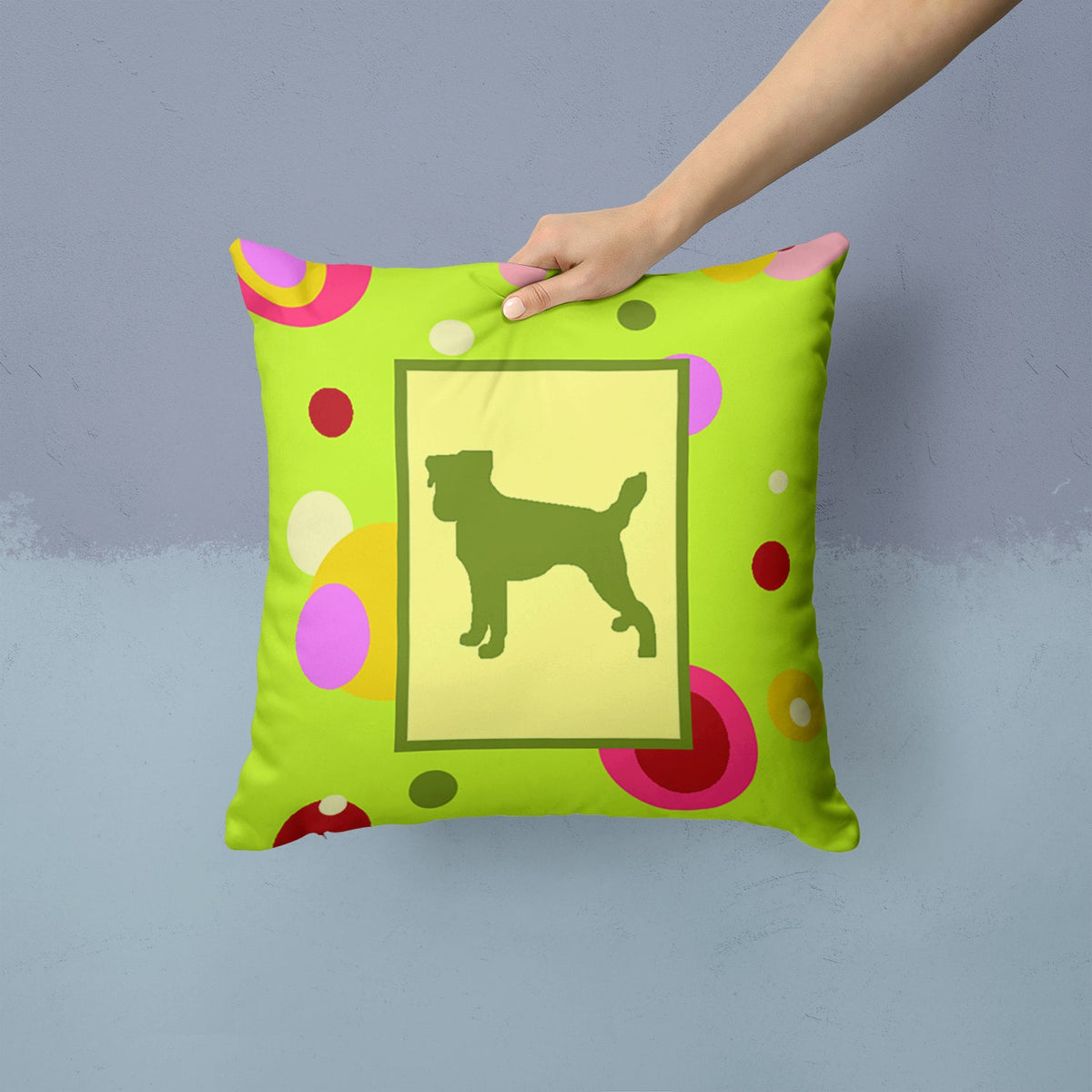 Jack Russell Terrier Decorative Throw Pillow 14x14 Indoor Outdoor Accent Cushion, Fabric Cover with Insert for Sofa, Bed, Porch & Living Room