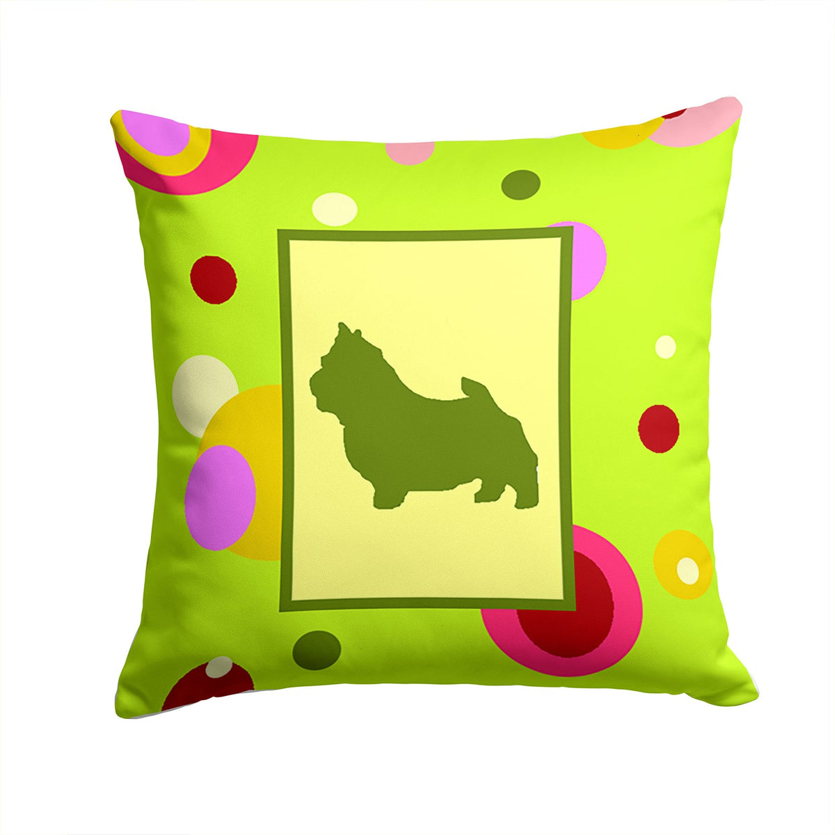 Norwich Terrier Decorative Throw Pillow 14x14 Indoor Outdoor Accent Cushion, Fabric Cover with Insert for Sofa, Bed, Porch & Living Room