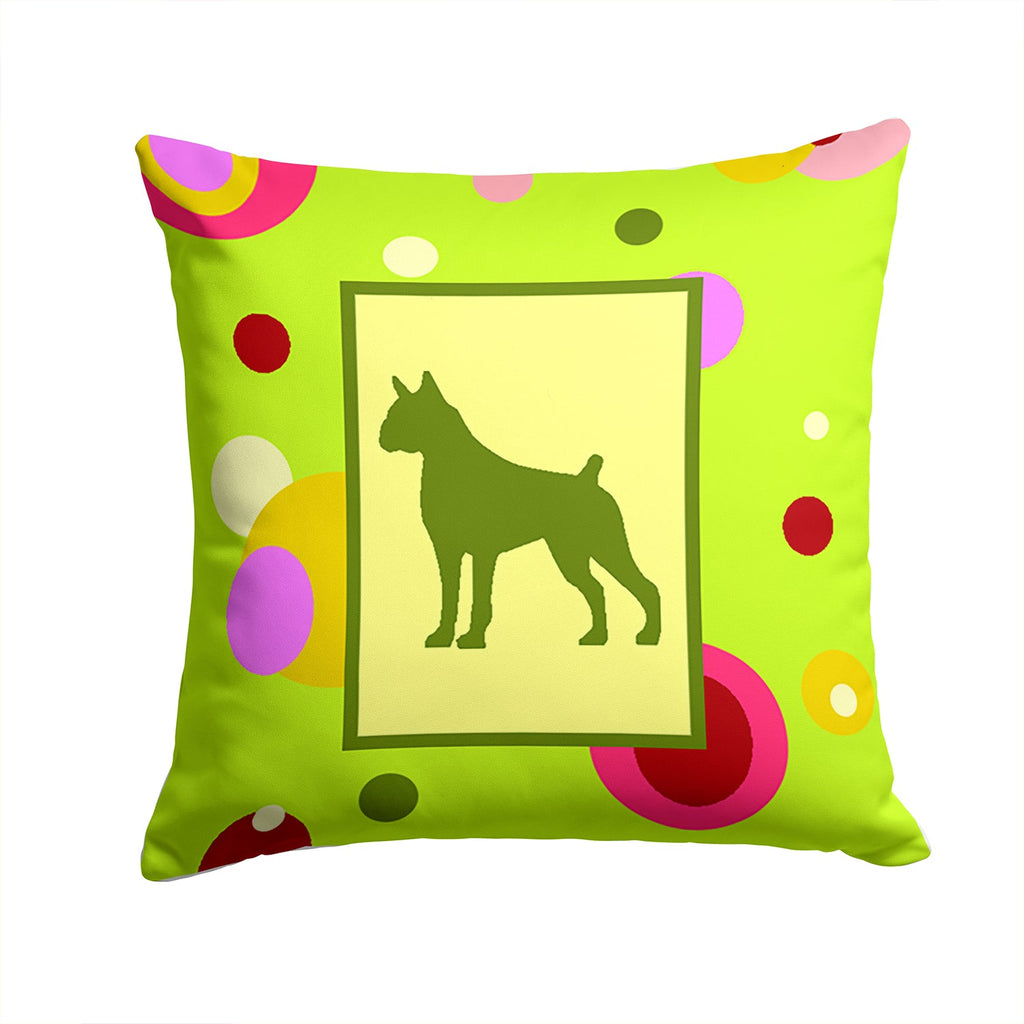 Boxer Decorative Throw Pillow 14x14 Indoor Outdoor Accent Cushion, Fabric Cover with Insert for Sofa, Bed, Porch & Living Room